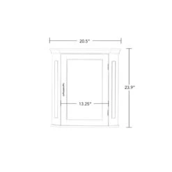 RiverRidge Somerset Transitional Wood Corner Wall Cabinet In White -Cymax Sales 2597719 12 L