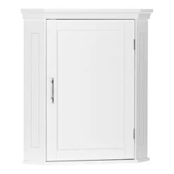 RiverRidge Somerset Transitional Wood Corner Wall Cabinet In White