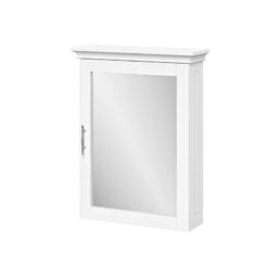 RiverRidge Somerset Transitional Wood Wall Cabinet With Mirror In White -Cymax Sales 2597720 2 L