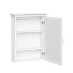 RiverRidge Somerset Transitional Wood Wall Cabinet With Mirror In White -Cymax Sales 2597720 3 L