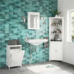 RiverRidge Somerset Transitional Wood Wall Cabinet With Mirror In White -Cymax Sales 2597720 7 L