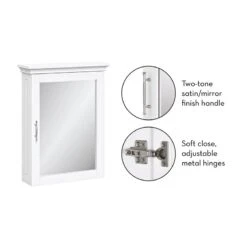 RiverRidge Somerset Transitional Wood Wall Cabinet With Mirror In White -Cymax Sales 2597720 9 L