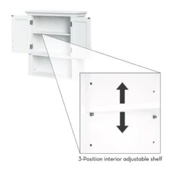 RiverRidge Somerset Two-Door Transitional Wood Wall Cabinet In White -Cymax Sales 2597722 12 L