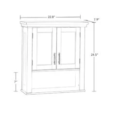 RiverRidge Somerset Two-Door Transitional Wood Wall Cabinet In White -Cymax Sales 2597722 13 L