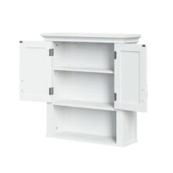 RiverRidge Somerset Two-Door Transitional Wood Wall Cabinet In White -Cymax Sales 2597722 2 L