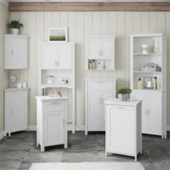 RiverRidge Somerset Two-Door Transitional Wood Wall Cabinet In White -Cymax Sales 2597722 6 L