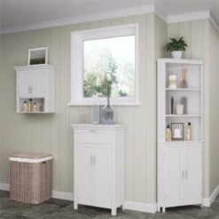 RiverRidge Somerset Two-Door Transitional Wood Wall Cabinet In White -Cymax Sales 2597722 7 L