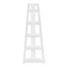 RiverRidge Amery 5-Tier Transitional Wood Corner Ladder Shelf In White