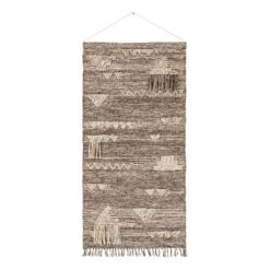 Surya Asher ASE-3000 60 X 30" Rectangle Wool Wall Hanging In Taupe Brown/Gray