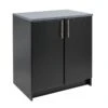 Pemberly Row Wooden 32" Base Cabinet With 1 Adjustable Shelf In Black