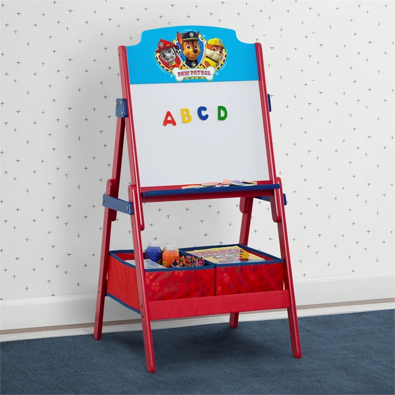 Delta Children Paw Petrol Wood Double Sided Activity Easel In Red/Blue 3 Delta Children Paw Petrol Wood Double Sided Activity Easel In Red/Blue - Image 3