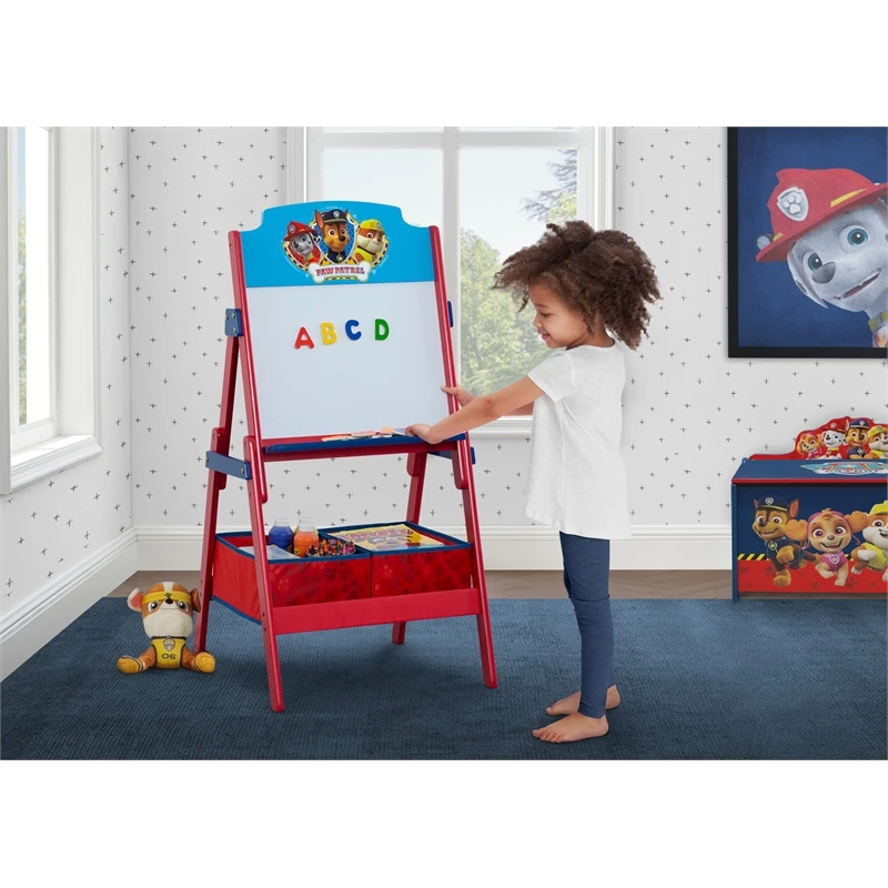 Delta Children Paw Petrol Wood Double Sided Activity Easel In Red/Blue 2 Delta Children Paw Petrol Wood Double Sided Activity Easel In Red/Blue - Image 2