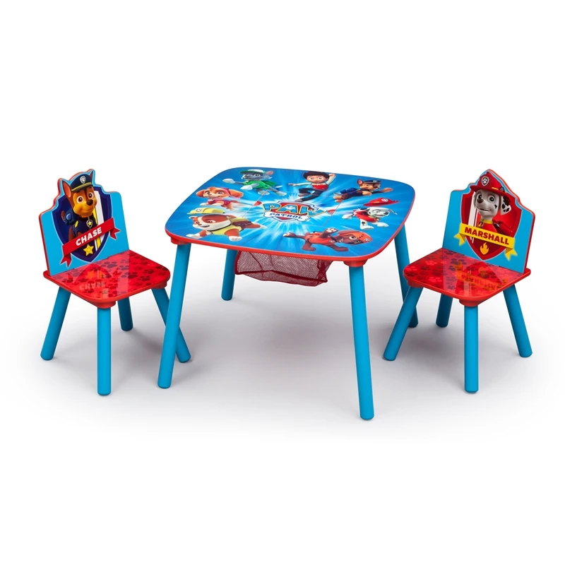 Delta Children Paw Petrol Wood Table And Chair Set With Storage In Blue/Red 2 Delta Children Paw Petrol Wood Table And Chair Set With Storage In Blue/Red - Image 2