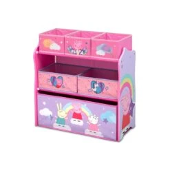 Delta Children Peppa Pig 6 Bin Fabric Store Toy Organizer In Multi-Color -Cymax Sales 2639616 2 L