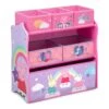 Delta Children Peppa Pig 6 Bin Fabric Store Toy Organizer In Multi-Color