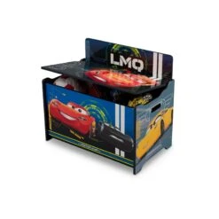 Delta Children Cars Wood And Metal Deluxe Toy Box In Multi-Color -Cymax Sales 2639658 1 L