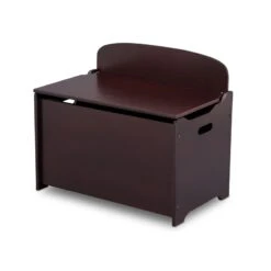 Delta Children MySize Engineered Wood Deluxe Toy Box In Dark Chocolate -Cymax Sales 2639686 3 L