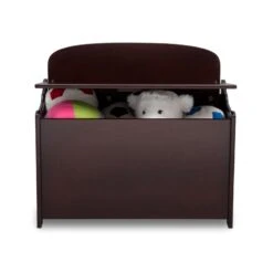 Delta Children MySize Engineered Wood Deluxe Toy Box In Dark Chocolate -Cymax Sales 2639686 5 L