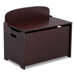 Delta Children MySize Engineered Wood Deluxe Toy Box In Dark Chocolate