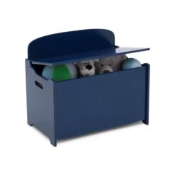Delta Children MySize Engineered Wood Deluxe Toy Box In Deep Blue -Cymax Sales 2639687 2 L
