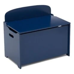 Delta Children MySize Engineered Wood Deluxe Toy Box In Deep Blue