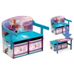 Delta Children Frozen II Engineered Wood Activity Bench In Multi-Color 20 Delta Children Frozen II Engineered Wood Activity Bench In Multi-Color -Cymax Sales 2639707 10 L