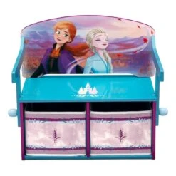 Delta Children Frozen II Engineered Wood Activity Bench In Multi-Color