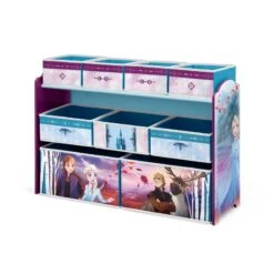 Delta Children Frozen II 9-Bin Wood Design & Store Toy Organizer In Multi-Color -Cymax Sales 2639709 2 L