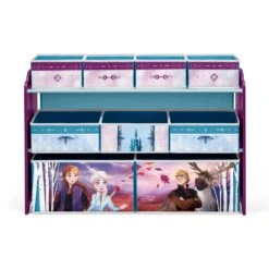 Delta Children Frozen II 9-Bin Wood Design & Store Toy Organizer In Multi-Color -Cymax Sales 2639709 3 L
