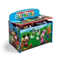 Delta Children Mickey Mouse Engineered Wood Deluxe Toy Box In Multi-Color -Cymax Sales 2639722 11 L