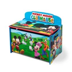 Delta Children Mickey Mouse Engineered Wood Deluxe Toy Box In Multi-Color -Cymax Sales 2639722 12 L