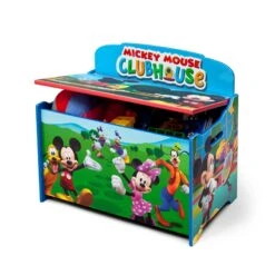 Delta Children Mickey Mouse Engineered Wood Deluxe Toy Box In Multi-Color -Cymax Sales 2639722 13 L