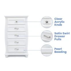 Delta Children Fairytale 5-Drawer Wood And Metal Chest In Bianca White -Cymax Sales 2639776 9 L