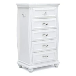 Delta Children Fairytale 5-Drawer Wood And Metal Chest In Bianca White