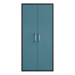 Manhattan Comfort Eiffel 4 Shelves Wood Garage Cabinet In White Gloss -Cymax Sales 2640031 L 1