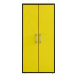 Manhattan Comfort Eiffel 4 Shelves Wood Garage Cabinet In Black Matte -Cymax Sales 2640032 L