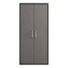 Manhattan Comfort Eiffel 4 Shelves Wood Garage Cabinet In Black Matte