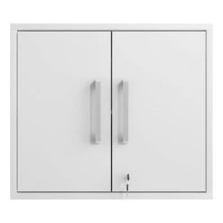 Manhattan Comfort Eiffel Wood Floating Garage Storage Cabinet In White -Cymax Sales 2640034 8 L 2