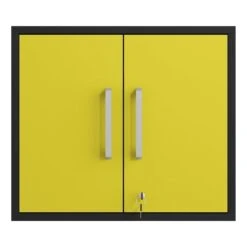 Manhattan Comfort Eiffel Wood Floating Garage Storage Cabinet In Blue