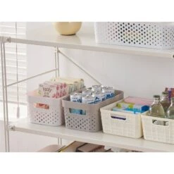 Lidded Storage Plastic Bin Organizer 5 Liter In White Set Of 6 -Cymax Sales 2658787 3 L