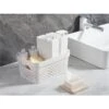 Lidded Storage Plastic Bin Organizer 5 Liter In White Set Of 6