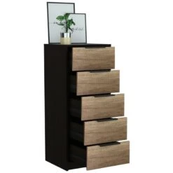 Home Square 2-Piece Set With Shoe Rack With Mirror And 5 Drawer Dresser -Cymax Sales 2664515 8 L