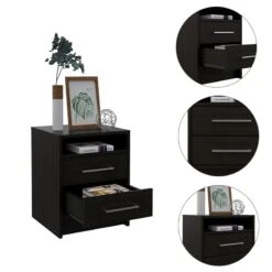 Home Square 2-Piece Set With Shoe Rack With Mirror And Nightstand -Cymax Sales 2664525 7 L