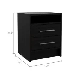 Home Square 2-Piece Set With Shoe Rack With Mirror And Nightstand -Cymax Sales 2664525 9 L
