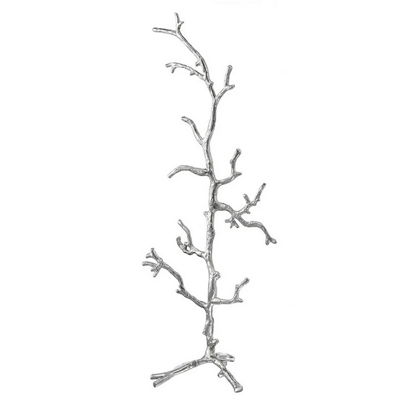 Jewelry Hanging Racks Aluminum Tree Inspired Accent Silver Finish Set Of 2 2 Jewelry Hanging Racks Aluminum Tree Inspired Accent Silver Finish Set Of 2 - Image 2