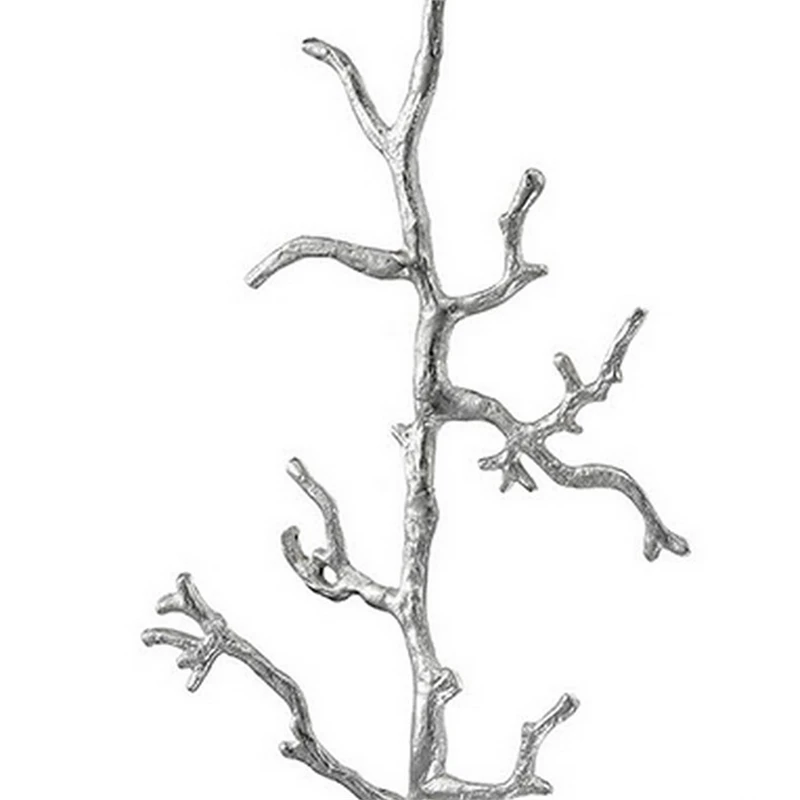 Jewelry Hanging Racks Aluminum Tree Inspired Accent Silver Finish Set Of 2 4 Jewelry Hanging Racks Aluminum Tree Inspired Accent Silver Finish Set Of 2 - Image 4