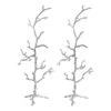 Jewelry Hanging Racks Aluminum Tree Inspired Accent Silver Finish Set Of 2