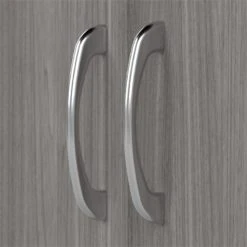 Pemberly Row Tall Bathroom Storage Cabinet In Modern Gray - Engineered Wood -Cymax Sales 2685244 3 L