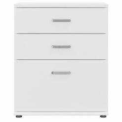 Pemberly Row Laundry Room Cabinet With Drawers In White - Engineered Wood -Cymax Sales 2685256 3 L