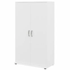 Pemberly Row Tall Garage Storage Cabinet In White - Engineered Wood